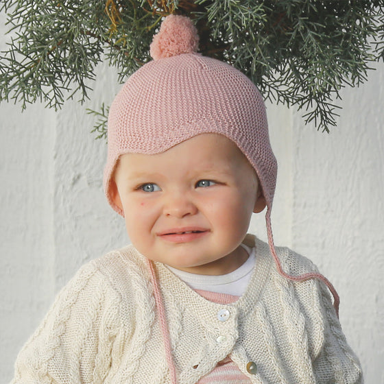 LAMA ROSA - baby hat in 100% baby alpaca