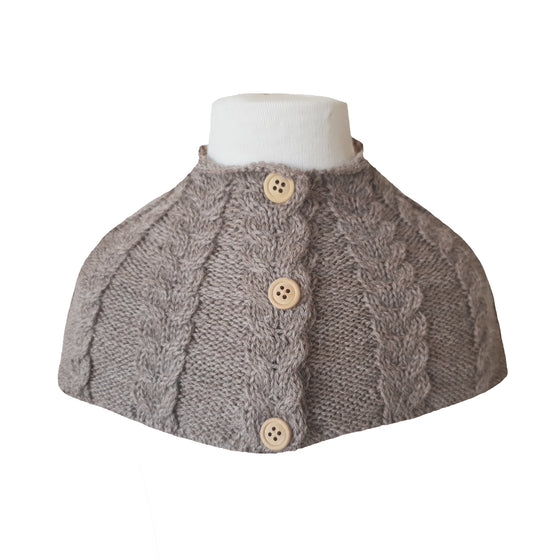 GIRAF CHOCO - Brown neckerchief in 100% baby alpaca