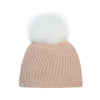 Beanie hat in 100% alpaca with fur tassel