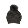 SIDSE knitted hat in wool with a nice fur pom in several colours