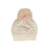 SIDSE knitted hat in wool with a nice fur pom in several colours