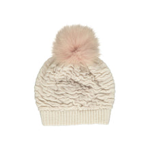  SIDSE knitted hat in wool with a nice fur pom in several colours