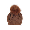 SIDSE knitted hat in wool with a nice fur pom in several colours