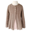 ISABELLA CHOCO - cable knit blouse in 100% baby alpaca