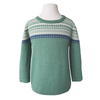 VICTOR - Green sweater in 100% baby alpaca