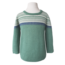  VICTOR - Green sweater in 100% baby alpaca