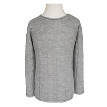  EDEN GRAPHITE - Gray sweater in baby alpaca with silk