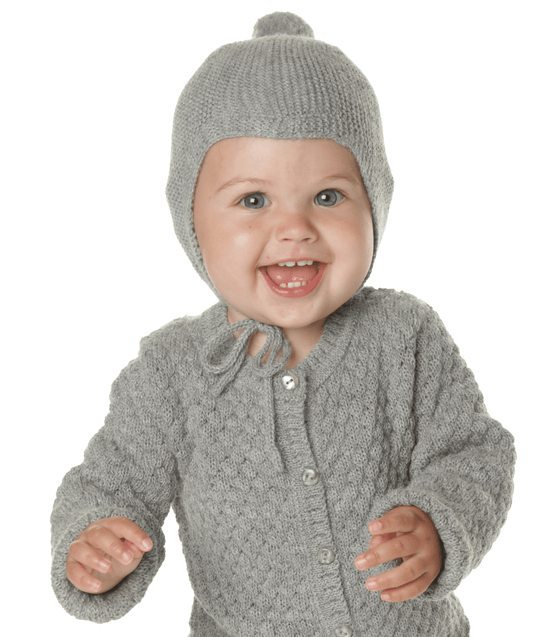 LAMA GRAPHITE - baby hat in baby alpaca and silk